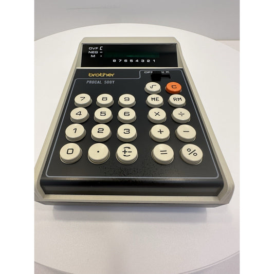 VINTAGE *NEW* 1974 Brother Electronic Calculator Model 508Y Made in Japan