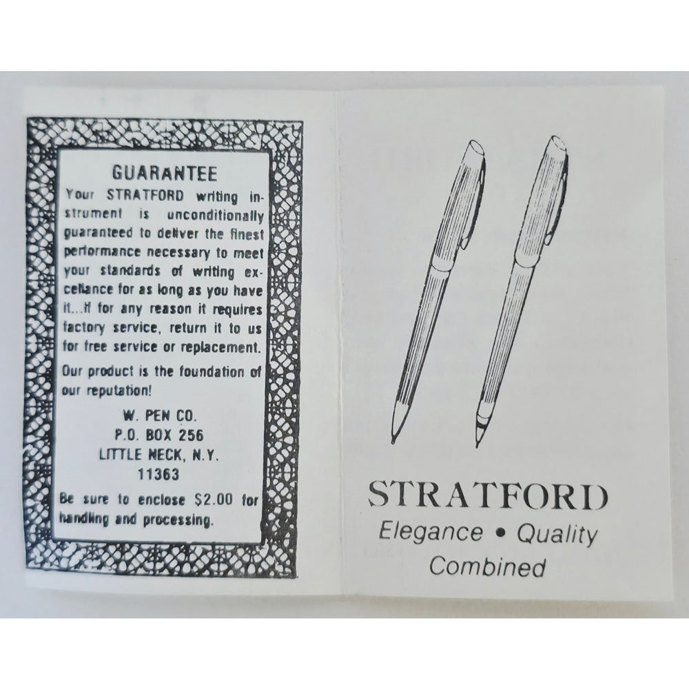 VINTAGE *NEW* 1960's Stratford Gold Pen & Pencil Set Ballpoint & Mechanical in Case