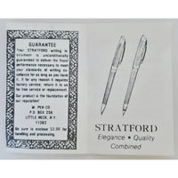 VINTAGE *NEW* 1960's Stratford Gold Pen & Pencil Set Ballpoint & Mechanical in Case