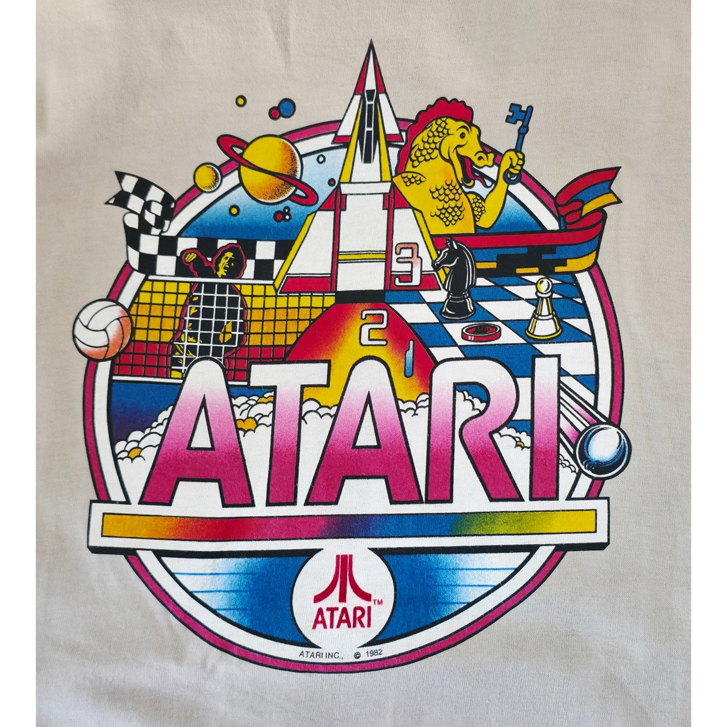 Vintage NEW Original 1980's Atari 'All-Star' Dealer Promo T-Shirt Adult M