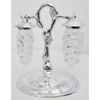 VINTAGE *NEW* 1960's Clear Grape Shape Salt and Pepper Shakers Set of 2