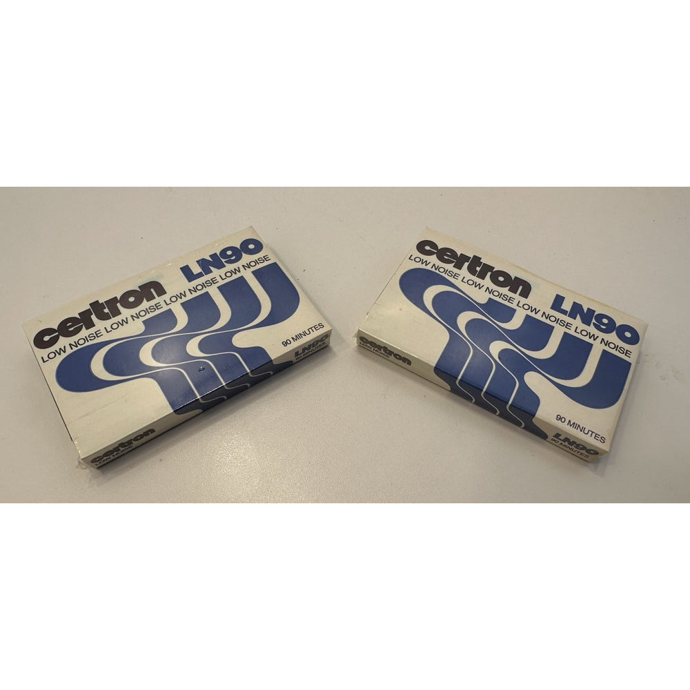 VINTAGE *NEW* Certron LN90 90 Min Blank Sealed Cassette Tapes Set of 2