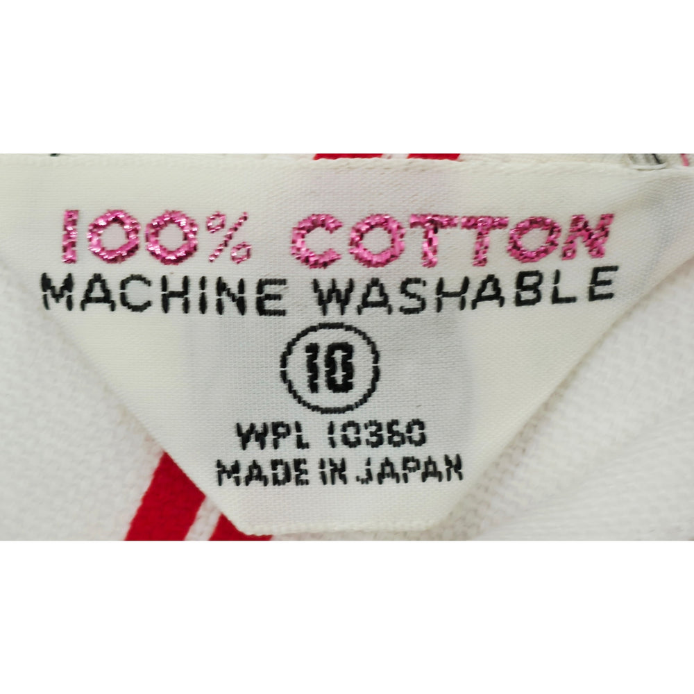 VINTAGE *NEW* 1960's Red & White Striped Waist Tie Romper Size 10 Japan