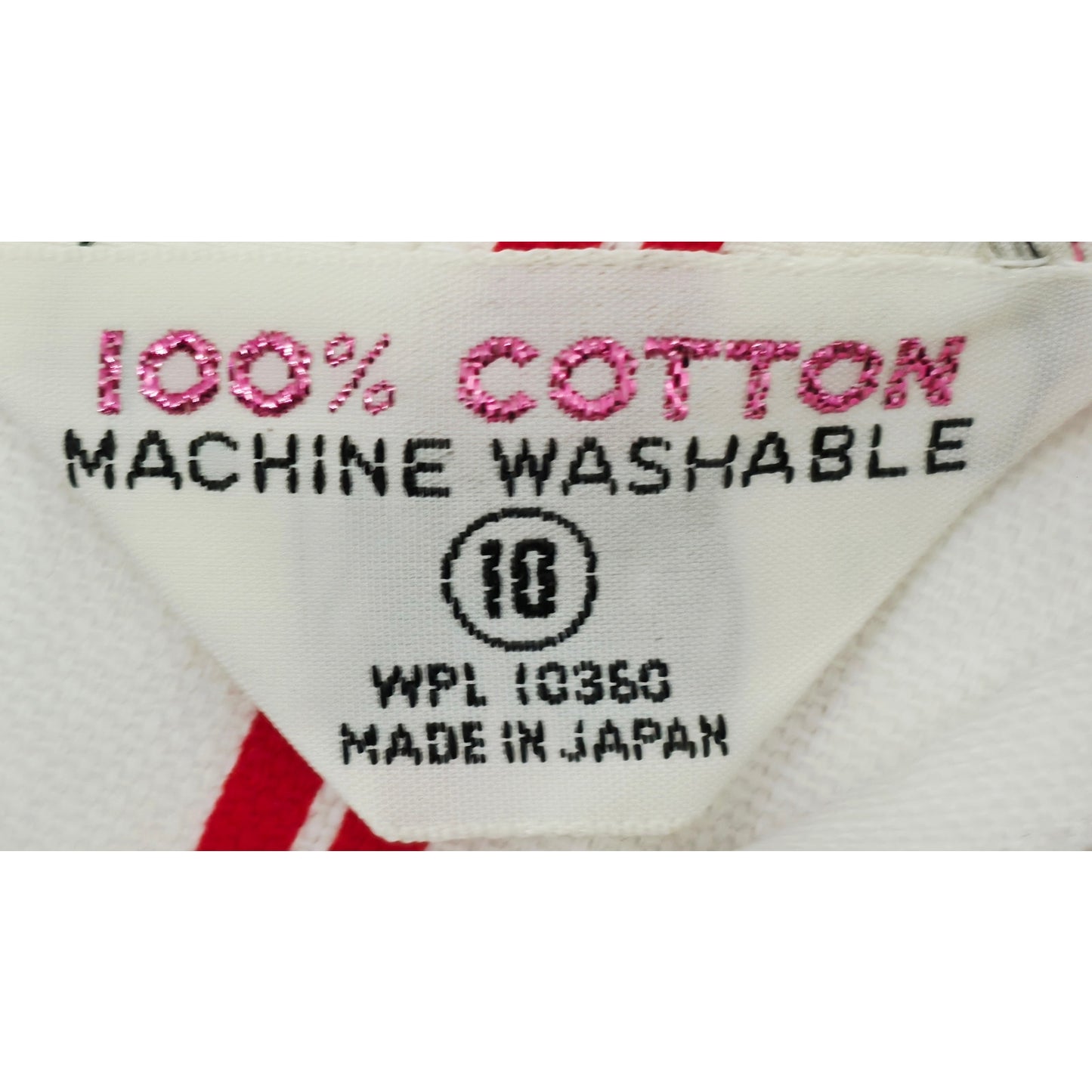 VINTAGE *NEW* 1960's Red & White Striped Waist Tie Romper Size 10 Japan