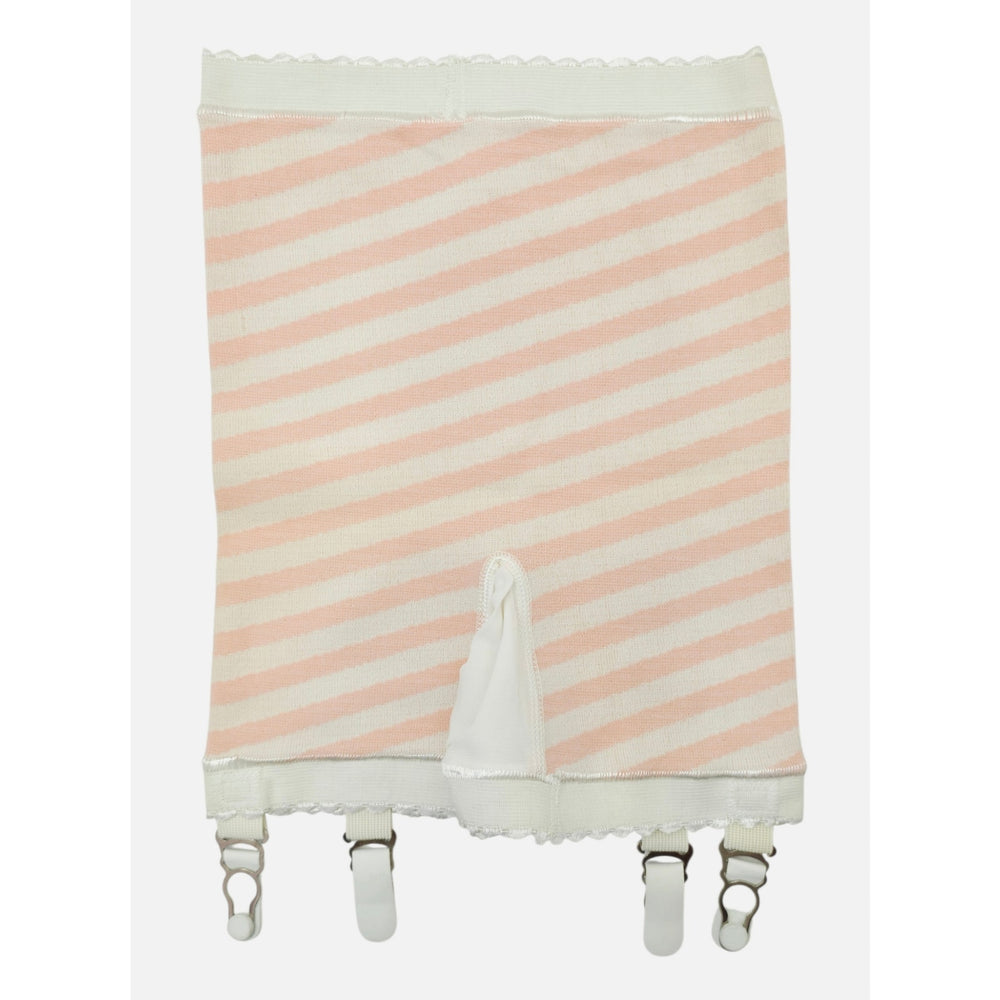 VINTAGE *NEW* 1960's Ban-Lon Women's Pink & White Striped Girdle w/Garter Size L