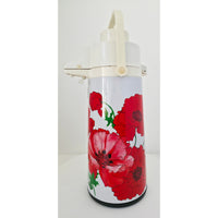 VINTAGE *NEW* 1970's Air Pot Floral Print Vacuum Liquid Dispenser
