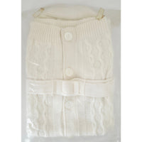 VINTAGE *NEW* 1970's Cream Women's Sweater Vest with Belt 100% Acrylic Size 36