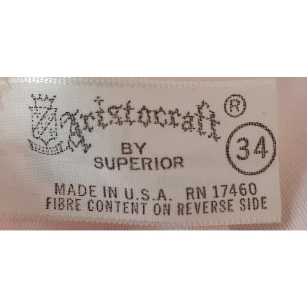 VINTAGE *NEW* 1960's Aristocraft Women's Light Pink w/Lace Slip Dress Size 34