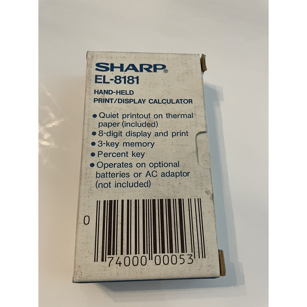 VINTAGE *NEW* 1980’s Sharp EL-8181 Print Calculator