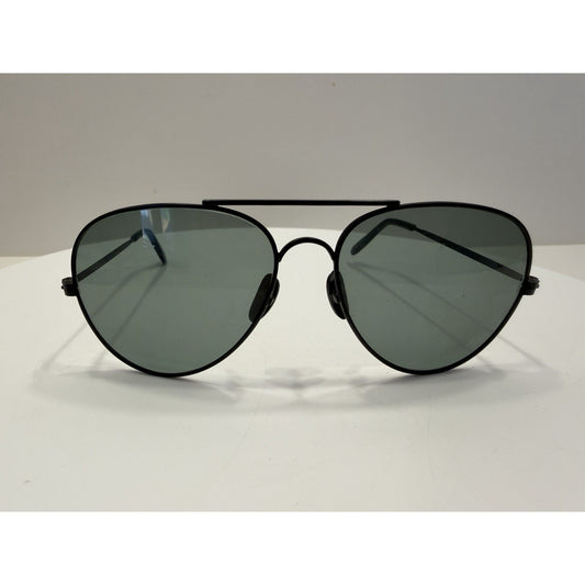 VINTAGE *NEW* 1970's Aviator Black Metal Frame with Smoke Gray Lens Sunglasses