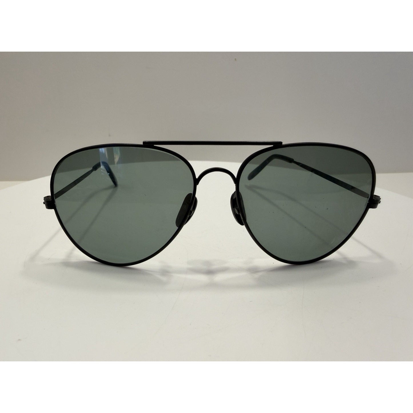 VINTAGE *NEW* 1970's Aviator Black Metal Frame with Smoke Gray Lens Sunglasses