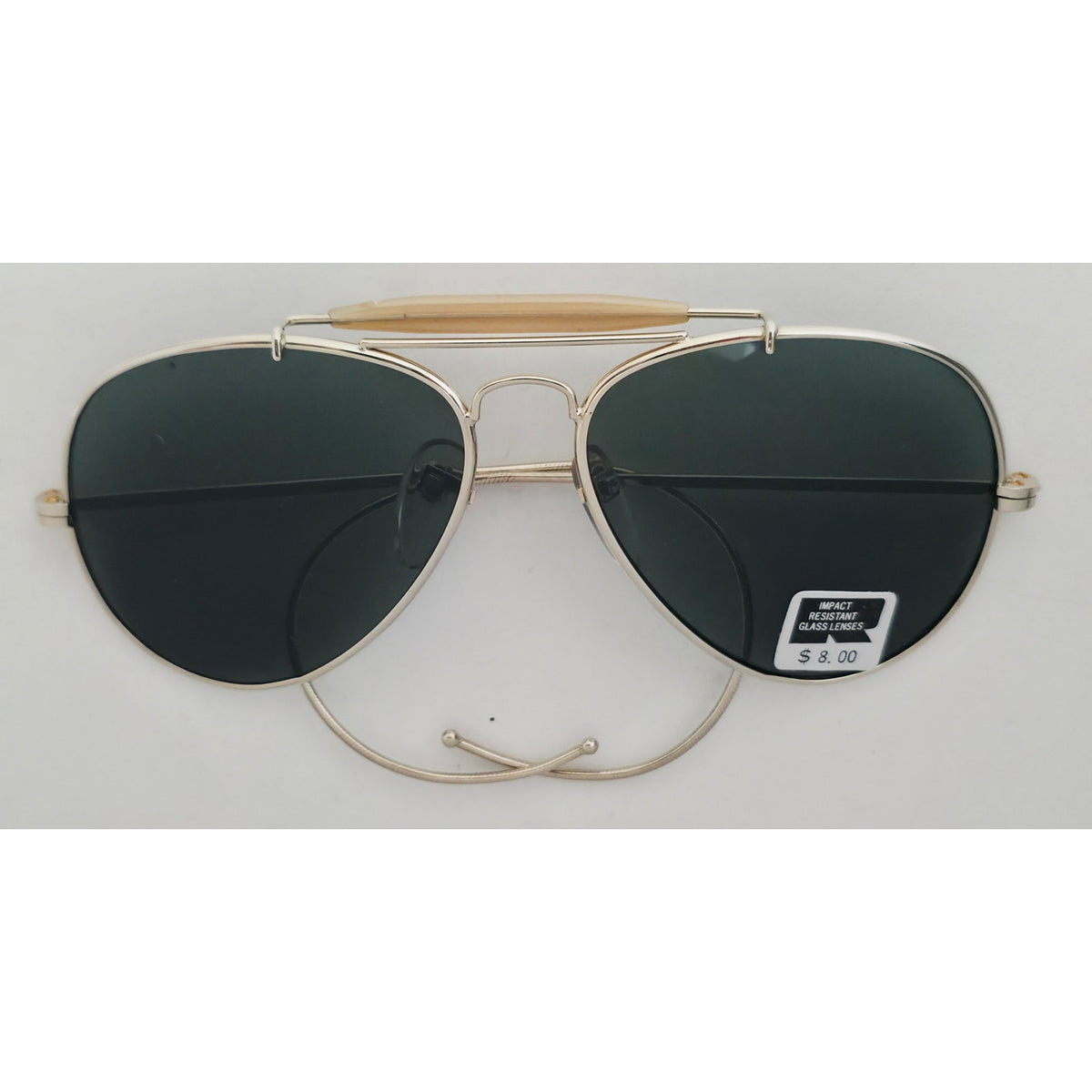 VINTAGE *NEW* 1970's Ray Max Gold Frame with Gray Lens Aviator Sunglasses