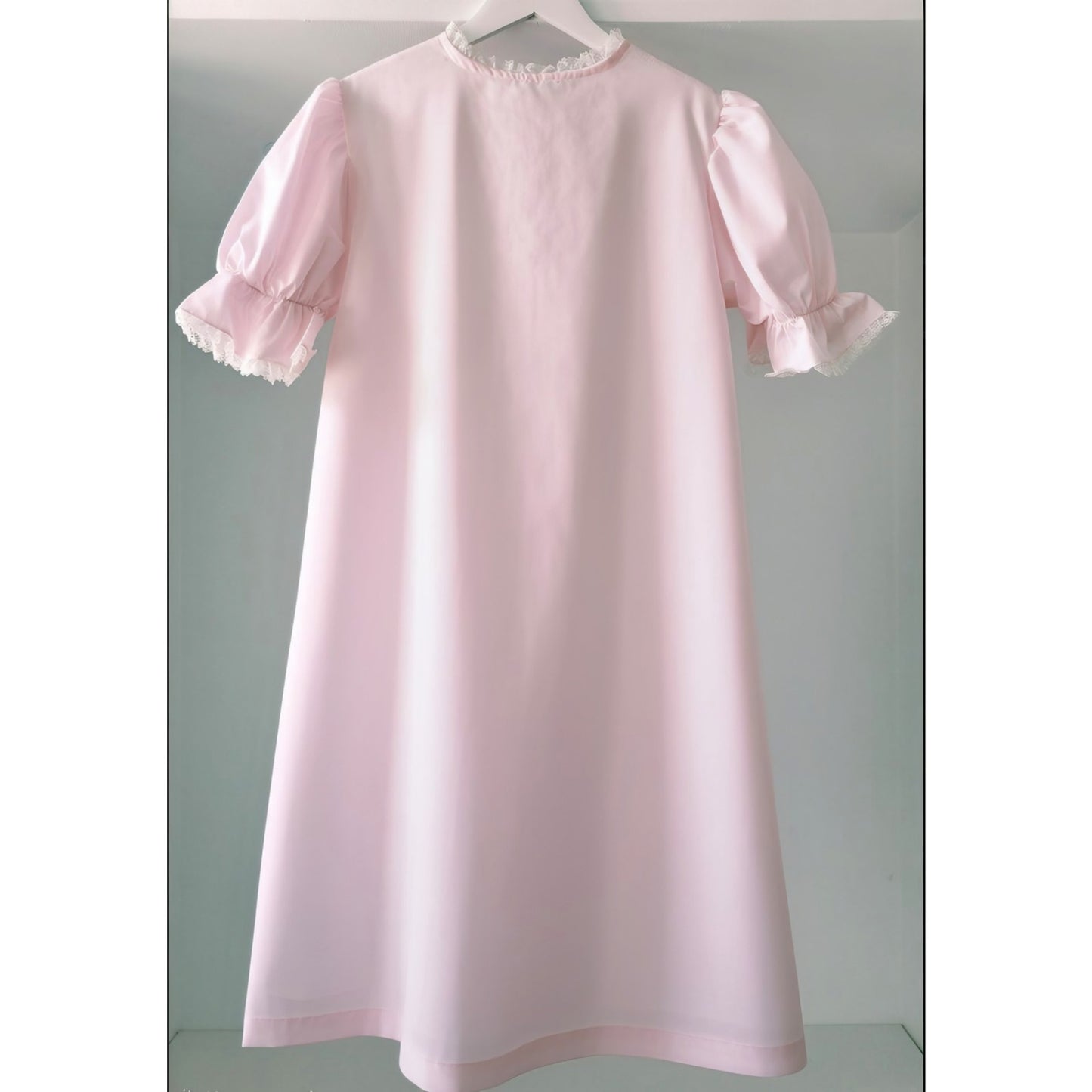 VINTAGE *NEW* 1960's Kayser Women's Light Pink w/Lace Trim Day Dress | Robe Sz S