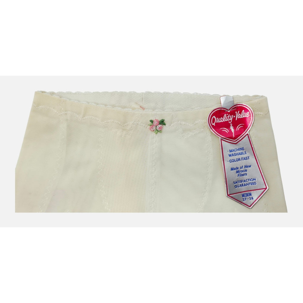 VINTAGE *NEW* 1960's Women's Cream Shapewear with Garters Size M USA