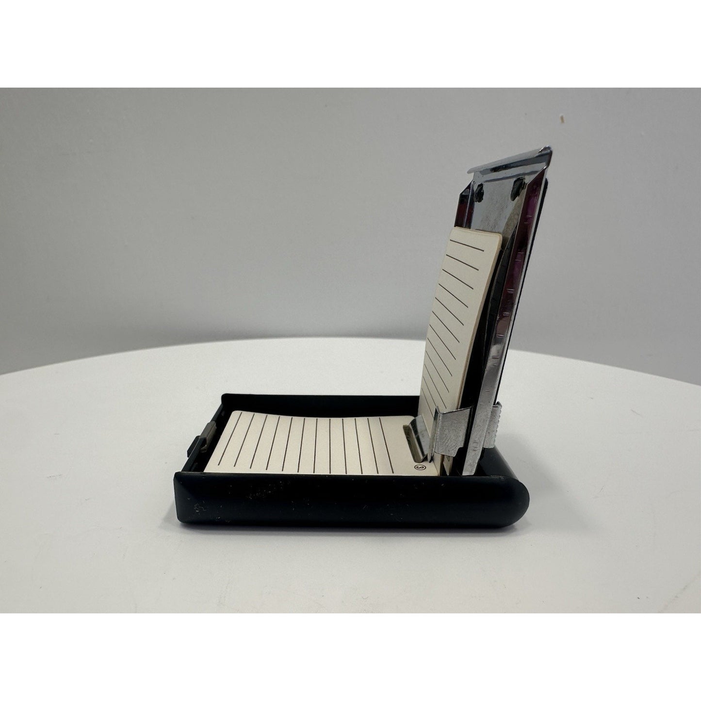 VINTAGE *NEW* 1960's Mini INDEX A-Z Flip Open Telephone Address Rolodex Black
