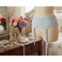 VINTAGE *NEW* 1960's Women's Light Blue Garter w/Flowers Size M Lot of 3
