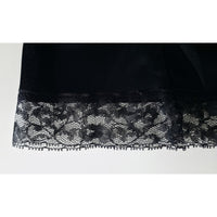 VINTAGE *NEW* 1960's Women's Black with Lace Trim Slip Dress Size 32