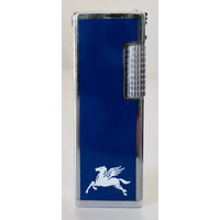 VINTAGE *NEW* 1960's Blue and Silver Butane Lighter Mustang with Wings by Supreme