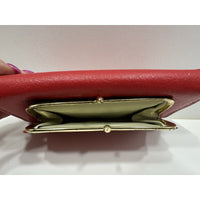 VINTAGE *NEW* 1970's Red Leather - Check, Change, Credit Card, ID Wallet