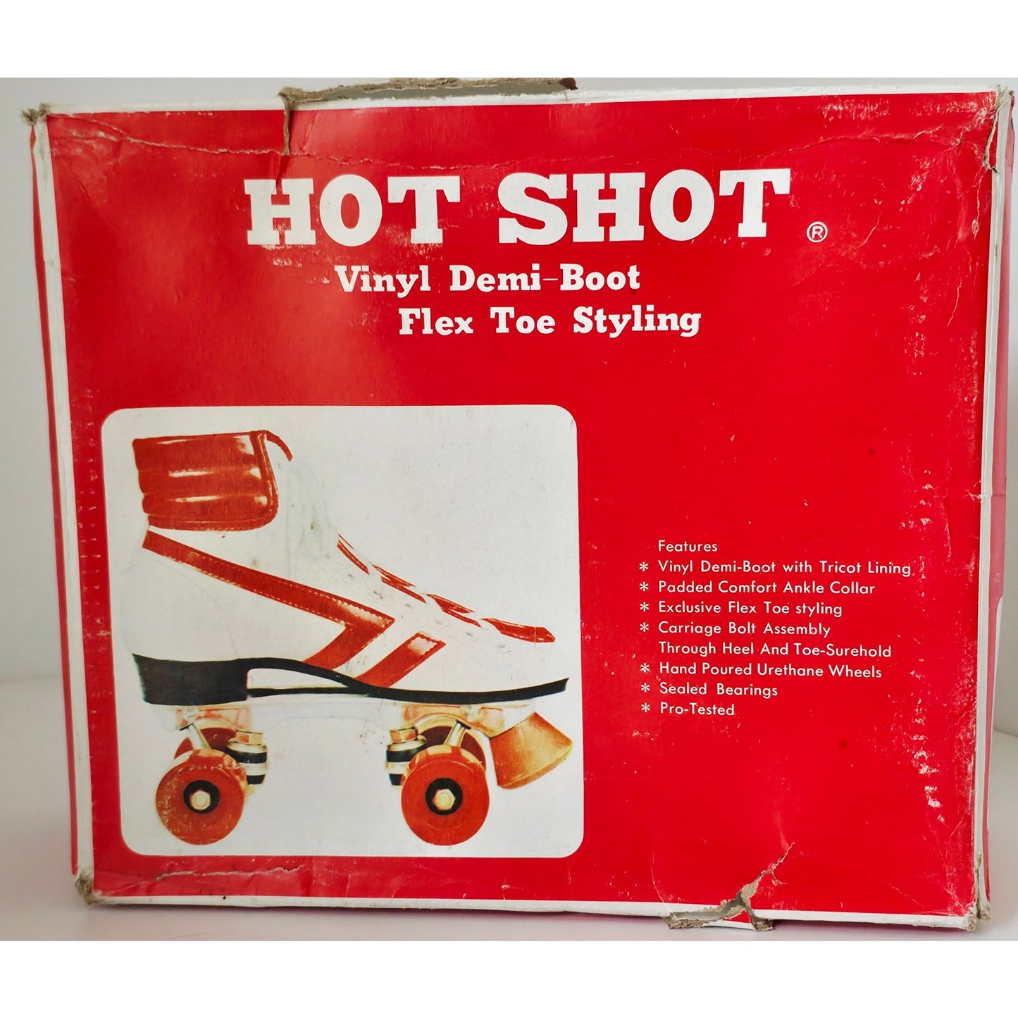 VINTAGE *NEW* 1970's Hot Shot Vinyl Women's Size 9 Demi-Boot Roller Skates