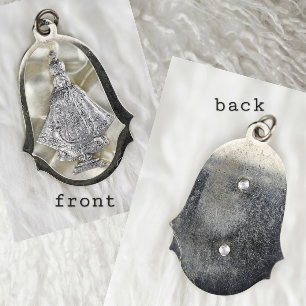 VINTAGE *NEW* 1950's Madonna Silver-Toned Pendant 1.5"
