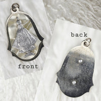 VINTAGE *NEW* 1950's Madonna Silver-Toned Pendant 1.5"