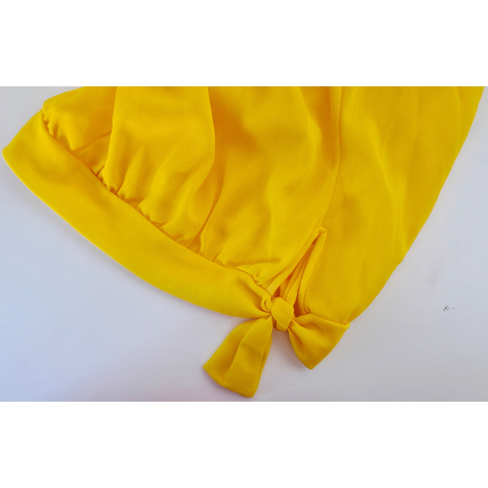 VINTAGE  1960's Kayser Yellow Pantalette with Bows 100% Nylon Size 7 (New with Imperfections)