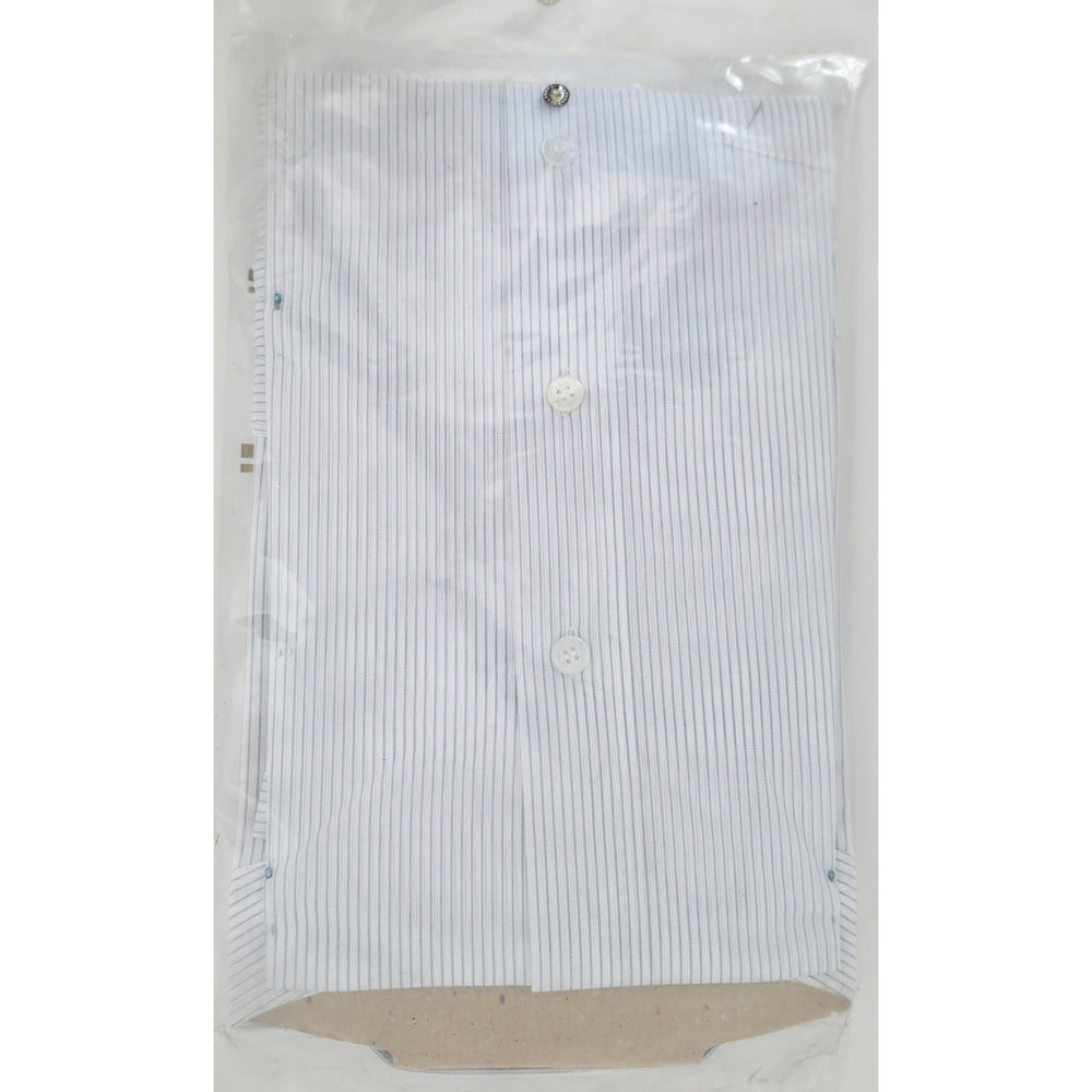 VINTAGE *NEW* 1960's Men's Sinclare White Striped Shirt 100% Nylon Size 15-32