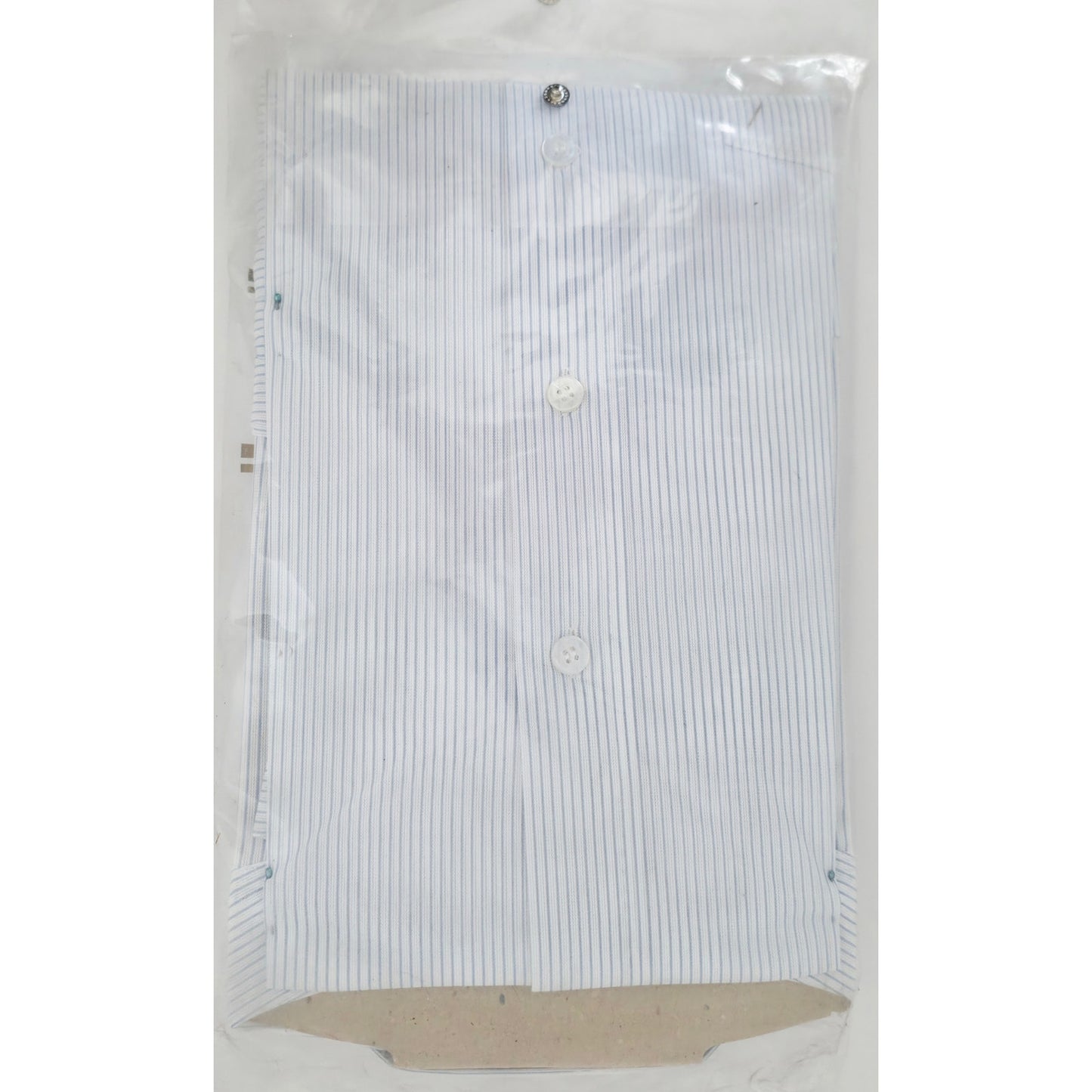 VINTAGE *NEW* 1960's Men's Sinclare White Striped Shirt 100% Nylon Size 15-32