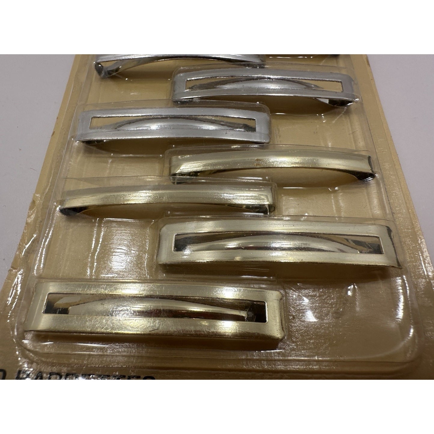 VINTAGE *NEW* 1975 Goody 8924 Stay Tight Clasp Barrettes Silver 5-Pack Set of 3
