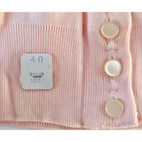 VINTAGE *NEW* 1960's Women's Light Pink Sweater w/Collar 100% Nylon Size 40