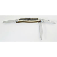 VINTAGE *NEW* 1970's Bone/Silver Handle Pocket 2-Blade Pocket Knife