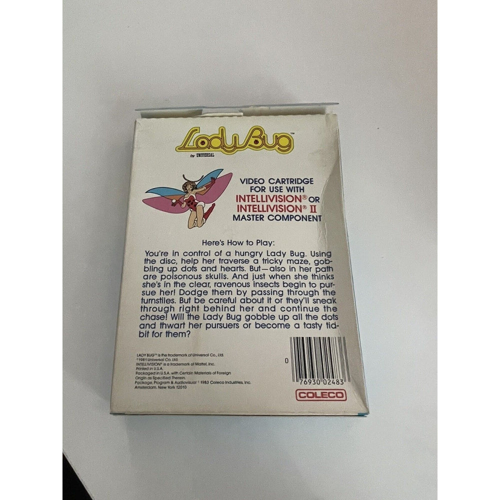 VINTAGE *NEW* 1983 Lady Bug Video Game Intellivision by Coleco in Original Box