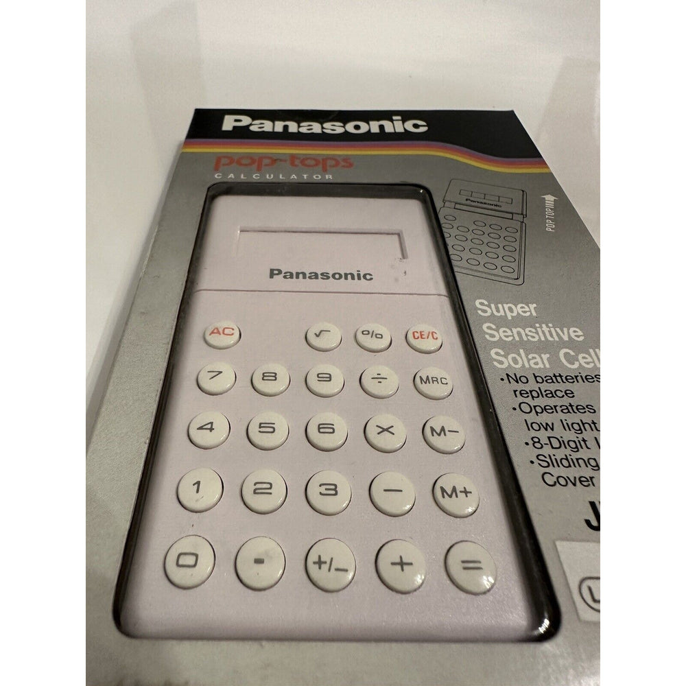 VINTAGE *NEW* Panasonic JE-390U Solar Powered Calculator Japan