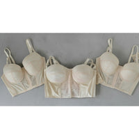 VINTAGE *NEW* 1960's Splendor Form Women's Cream Lace Bustier Bra 34B Lot of 3