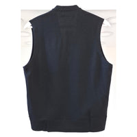 VINTAGE *NEW* 1970's The Eiffel Women's Black Merino Wool Knit Vest Size M (40)