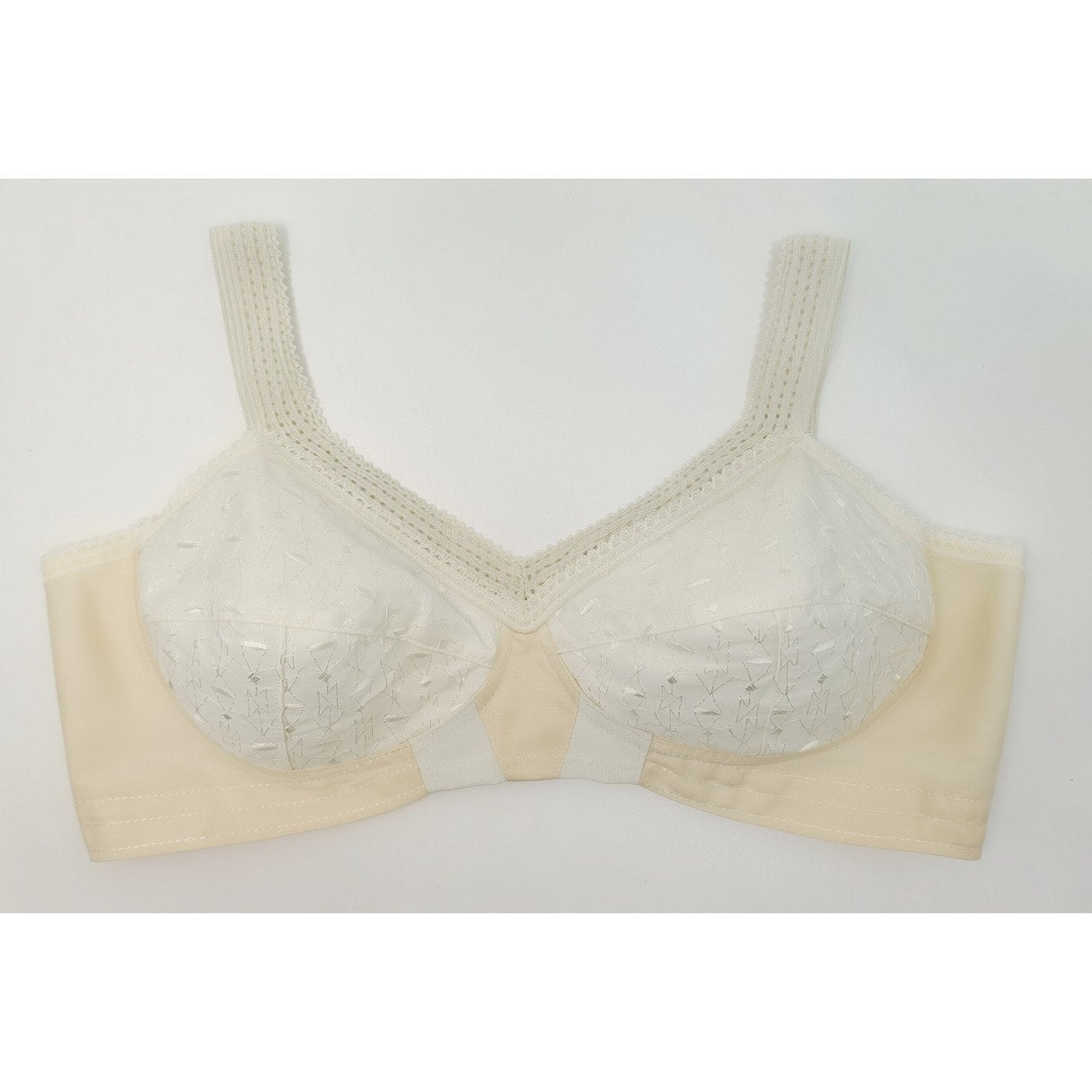 VINTAGE *NEW* 1960's Super Form Women's Cream w/Flowers Bullet Bra Size 34B Lot 4
