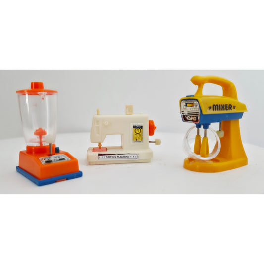 VINTAGE *NEW* 1970's Wind-Up Mini Appliances Toy Gee Wiz Sound! In Original Box