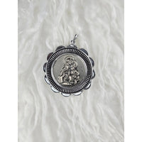 VINTAGE *NEW* 1950's Our Lady of Perpetual Help Silver-Toned Pendant 1.5" W Germany