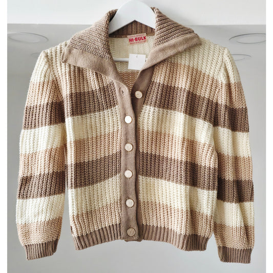 VINTAGE *NEW* 1960's DuPont Women's Multicolor Striped Sweater Size L (40)