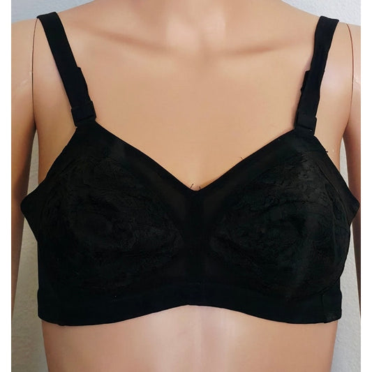 VINTAGE *NEW* 1970's Maidenform Black Lace Bullet Bra Size 38B Set of 2