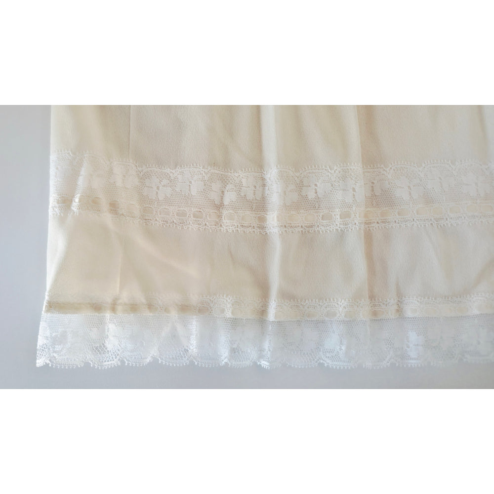 VINTAGE *NEW* 1960's Kayser Women's Cream with Lace Trim Half Slip Size M