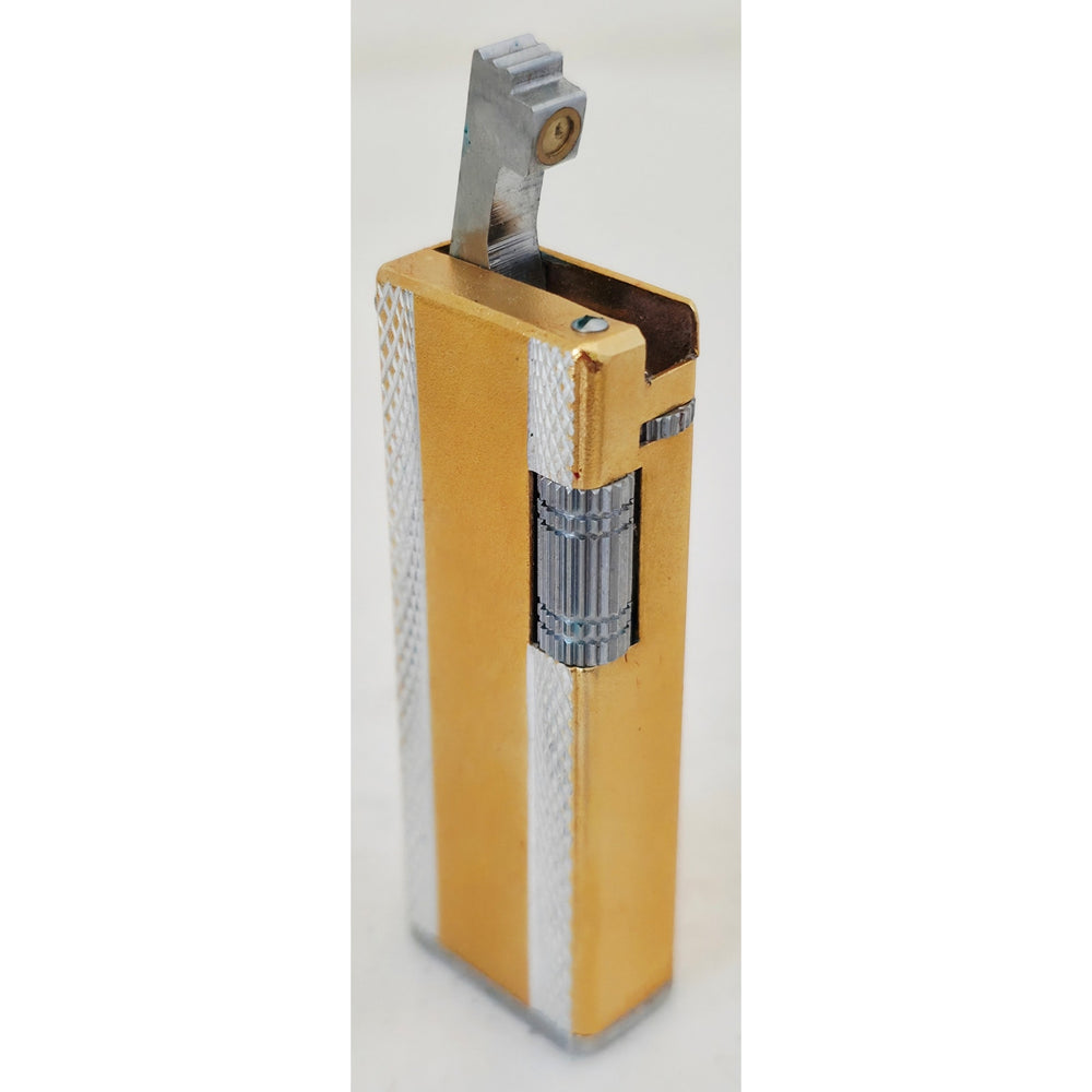 VINTAGE *NEW* 1950's Kron Imperial Yellow and Silver Lighter Japan