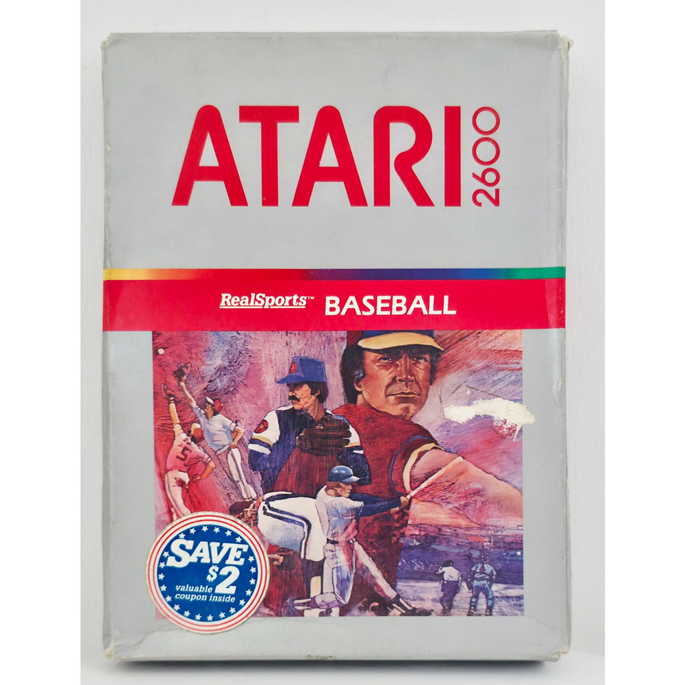 Atari 2600 1982 Baseball Video Game NOS Open Box with Wear Unsold Dealer Stock