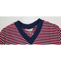 VINTAGE *NEW* 1970's WLP Women's Red White Blue Shirt 100% Nylon Size M