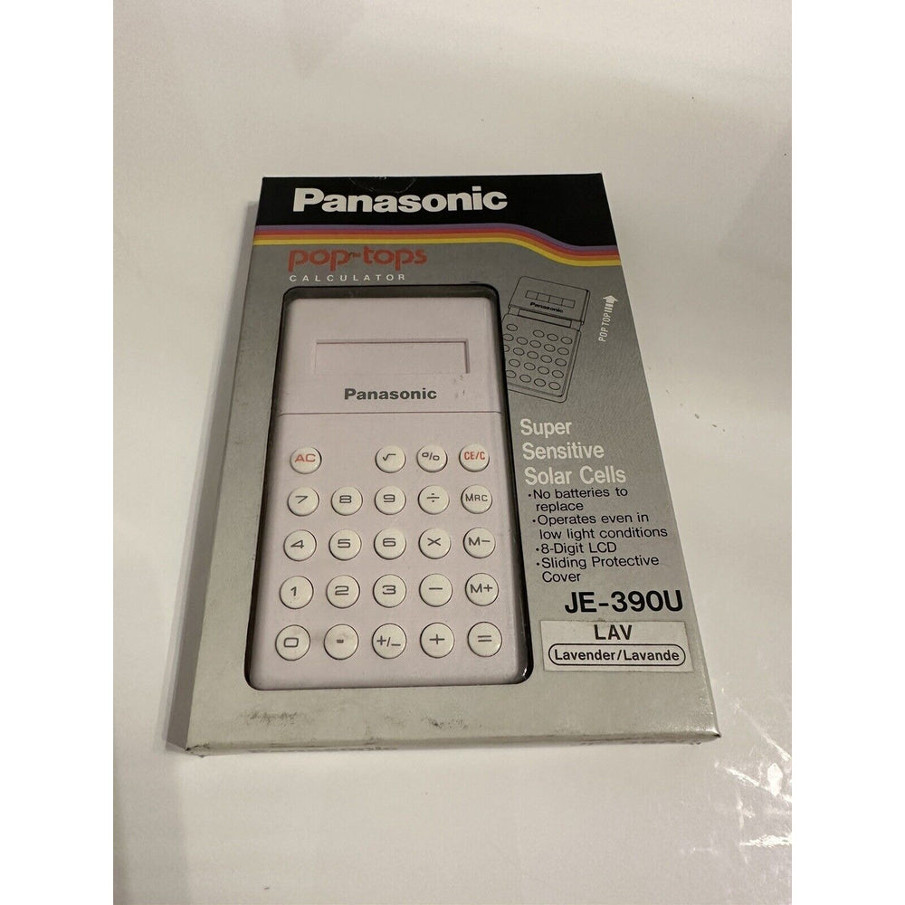 VINTAGE *NEW* Panasonic JE-390U Solar Powered Calculator Japan