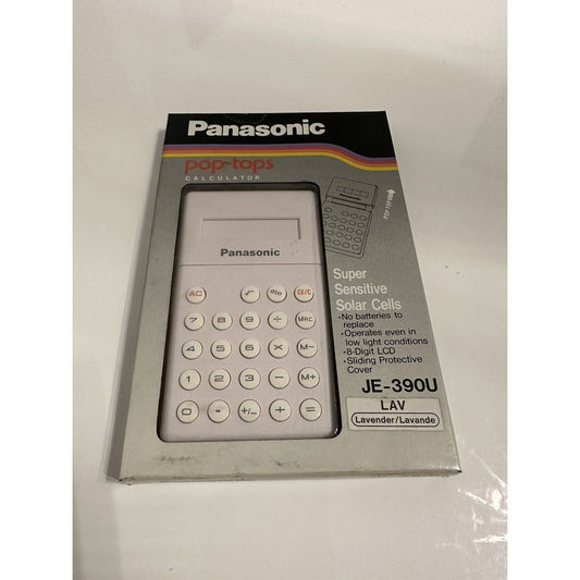 VINTAGE *NEW* Panasonic JE-390U Solar Powered Calculator Japan
