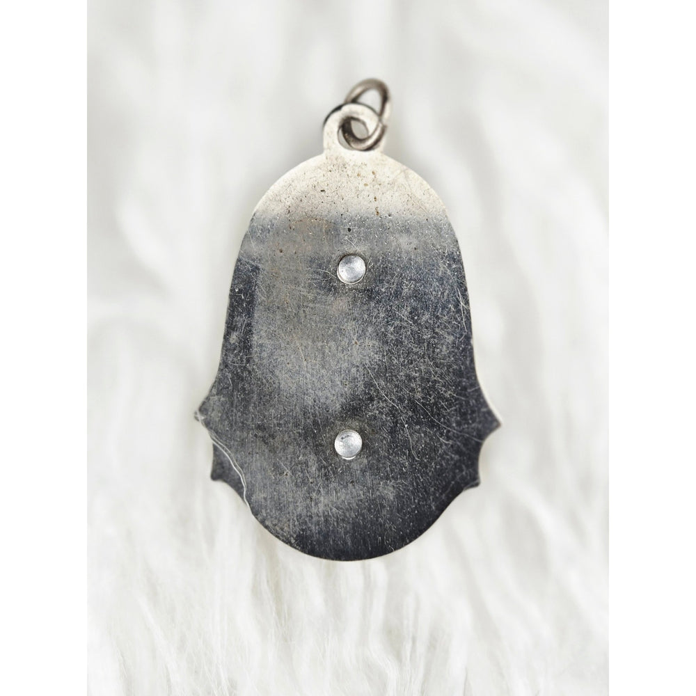VINTAGE *NEW* 1950's Madonna Silver-Toned Pendant 1.5"