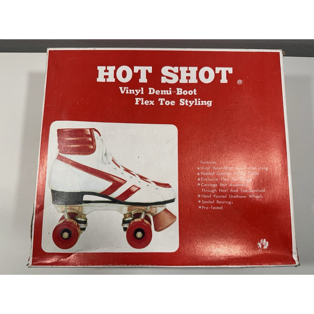 VINTAGE *NEW* 1970's Hot Shot Vinyl Demi-Boot Roller Skates-Men's 7/Women's 9
