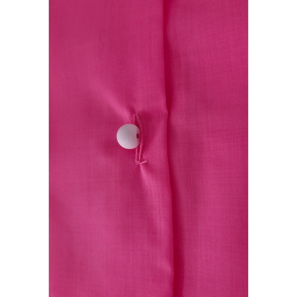 VINTAGE *NEW* 1960's Kayser Women's Hot Pink Button Down Dress Size S